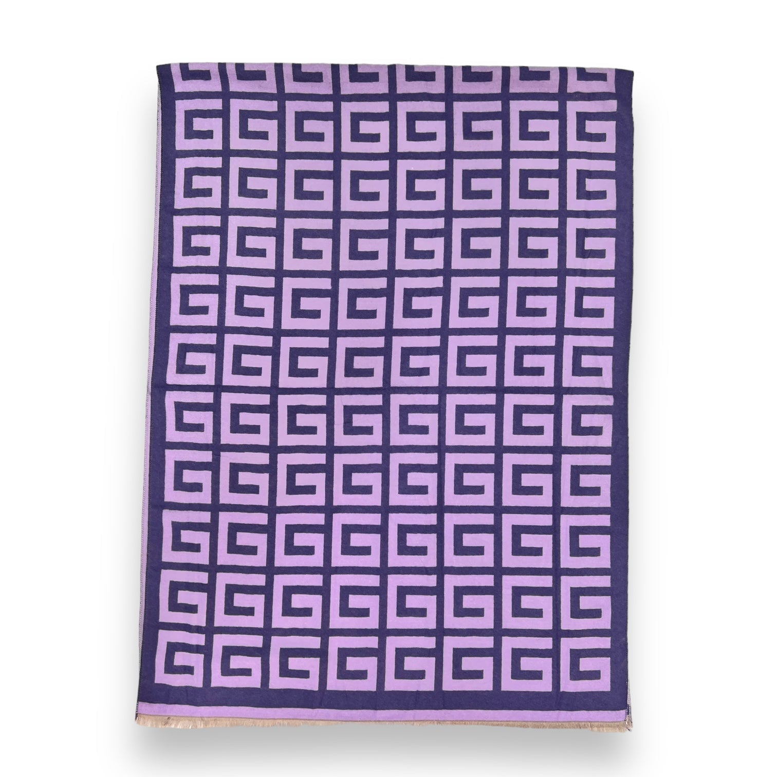 Maze Print Reversible Winter Scarf
