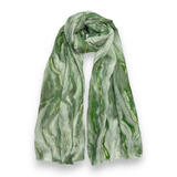 Marble Print with Gold Flakes Scarf